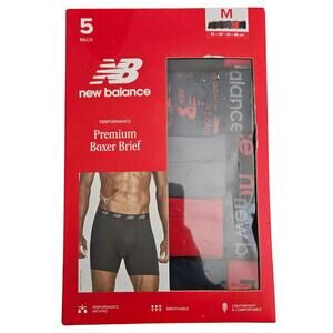 New Balance Premium Boxer Brief with Logo  5 Pack Size Medium